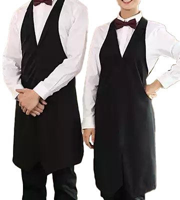 Paket Seragam Waiter/ess Kemeja, Dasi dan Vest (Rompi)